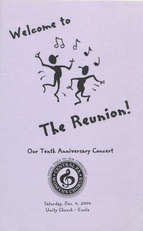 Central PA Womyn’s Chorus “Welcome to the Reunion” Program - December 4, 2004