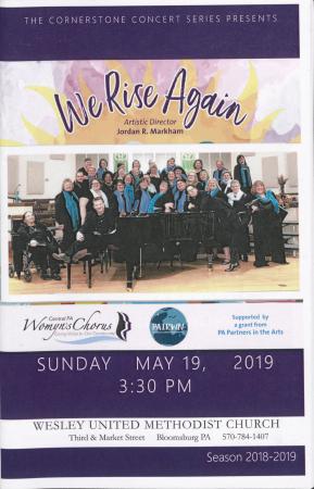Central PA Womyn’s Chorus “We Rise Again” Program - May 19, 2019