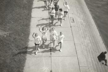 Harrisburg AIDSWalk Attendees Walking, photo 1 - circa 1992