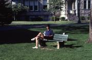 Student on a bench, c.1982