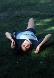 Laying in the grass, c.1982