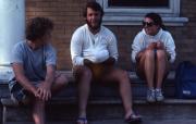 Friends sit, c.1982
