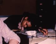 Student falls asleep, c.1983