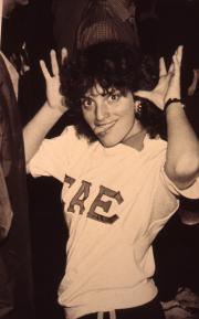 Student wears a Sigma Alpha Epsilon shirt, c.1983