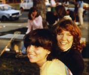 Two friends laugh, c.1983
