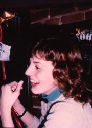 Christine Lawlor laughs, c.1983