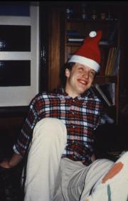 Student in a Santa hat, c.1983
