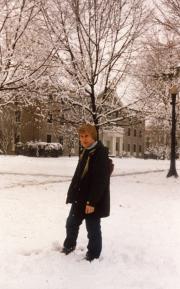 Student in the snow, c.1984