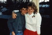 Two friends smile, c.1984