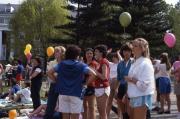 Friends and balloons, c.1984