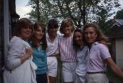 Six students outside, c.1985