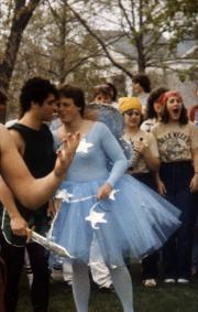 Students participate in a skit, c.1985