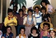 Ladies dress to a luau theme, c.1985