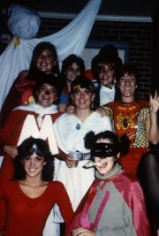 Students in Halloween costumes, c.1985