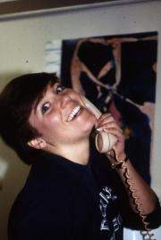 Student talks on the phone, c.1985