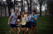 Friends on the academic quad, c.1985