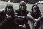 Three girls hang out outside, c.1985