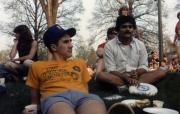 Students enjoy a picnic, c.1985