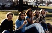 Girls share a drink, c.1985