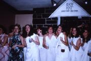 Members of Kappa Kappa Gamma pose in togas, c.1986