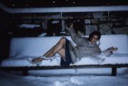 Student defies the cold, c.1986