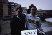 Pair gets silly in Italy, c.1986