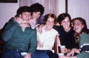 Group laughs together, c.1986