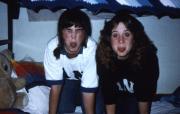 Friends make silly faces, c.1986