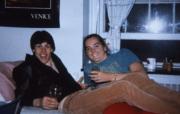 Pair drinks wine, c.1986