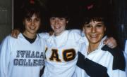 Three students smile, c.1987