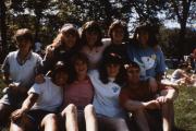 Students enjoy sunshine, c.1987