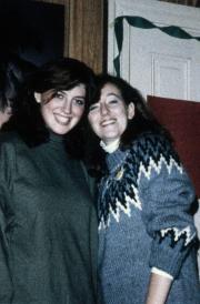 Two students smile, c.1989
