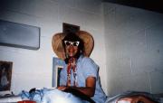 Hat and sunglasses, c.1989