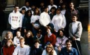 Students take a group photo, c.1990