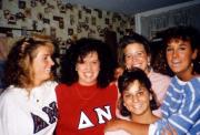Sisters of Delta Nu smile, c.1991