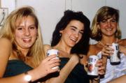 Three students share a drink, c.1991
