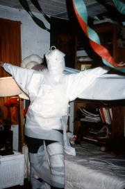 Student wrapped in toilet paper, c.1991
