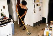 Student cleans kitchen, c.1991