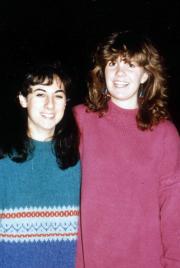 Two friends take a picture, c.1991