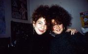 Two girls with beautiful curls smile, c.1991