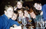 Students have drinks together, c.1991