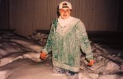 Girl covered in snow, c.1994
