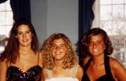 Three friends at a formal event, c.1995