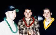 Male students attend the luau party, c.1995