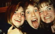 Friends make funny faces, c.1995
