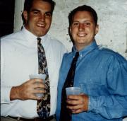 Two students at a formal event, c.1996
