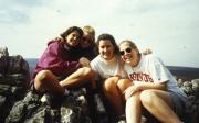 Friends relax during a hike, c.1996