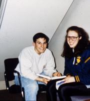 Two students study, c.1996