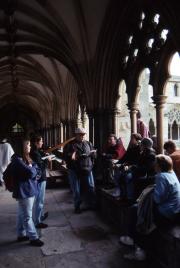 Student presentation at Norwich Cathedral, 1995