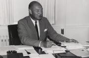 President Rubendall at his desk, c.1965